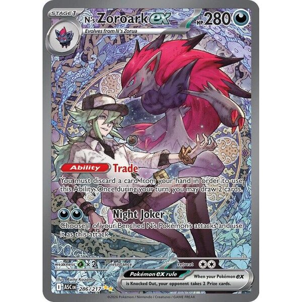 Ascended Heroes - 286/217 - N's Zoroark ex