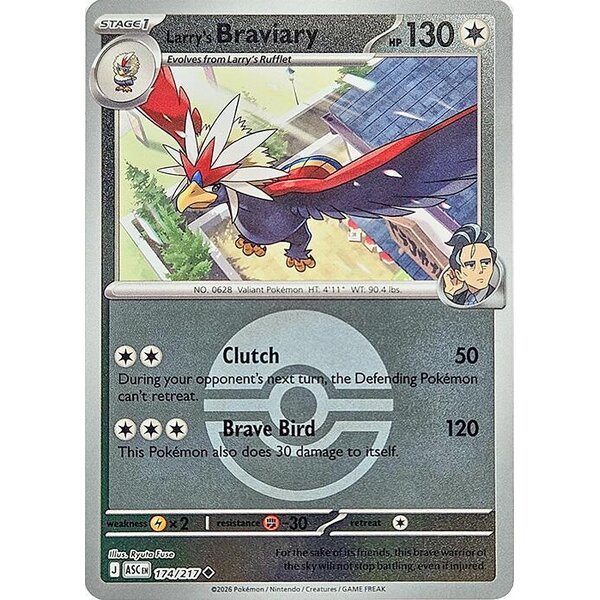 Ascended Heroes - 174/217 - Larry's Braviary (Poke Ball) - Reverse Holo