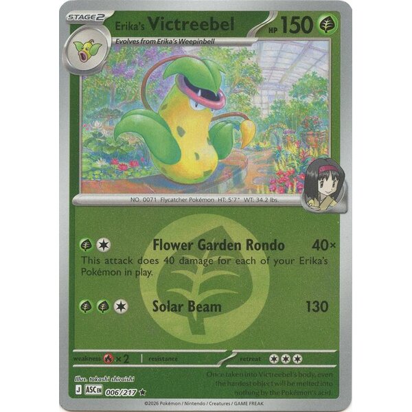 Ascended Heroes - 006/217 - Erika's Victreebel (Energy Symbol Pattern) - Reverse Holo