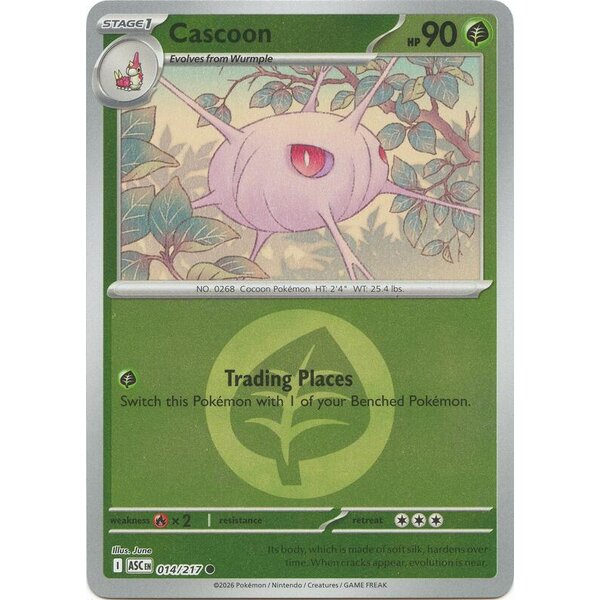 Ascended Heroes - 014/217 - Cascoon (Energy Symbol Pattern) - Reverse Holo
