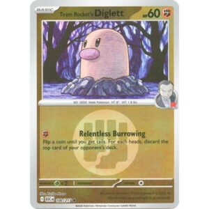 Ascended Heroes - 100/217 - Team Rocket's Diglett (Energy Symbol Pattern) - Reverse Holo