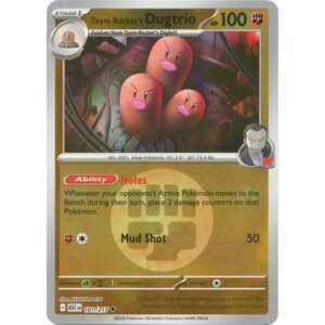 Ascended Heroes - 101/217 - Team Rocket's Dugtrio (Energy Symbol Pattern) - Reverse Holo