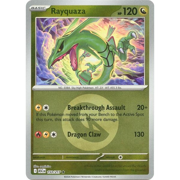 Ascended Heroes - 153/217 - Rayquaza (Energy Symbol Pattern) - Reverse Holo