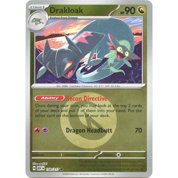 Ascended Heroes - 159/217 - Drakloak (Energy Symbol Pattern) - Reverse Holo