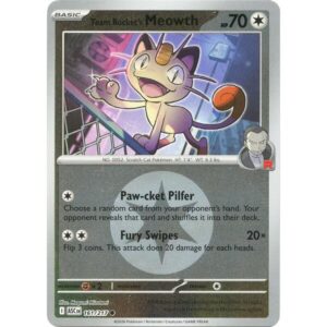 Ascended Heroes - 161/217 - Team Rocket's Meowth (Energy Symbol Pattern) - Reverse Holo