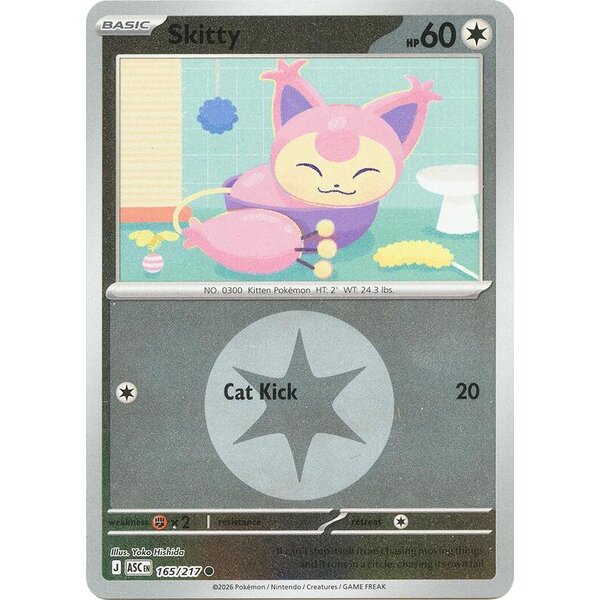 Ascended Heroes - 165/217 - Skitty (Energy Symbol Pattern) - Reverse Holo