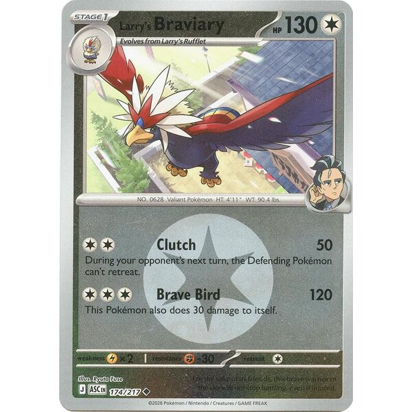 Ascended Heroes - 174/217 - Larry's Braviary (Energy Symbol Pattern) - Reverse Holo