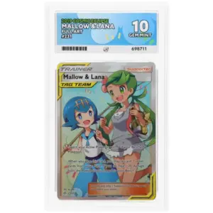 ACE 10 Gem Mint - 2019 Pokemon Cosmic Eclipse Mallow & Lana #231/236