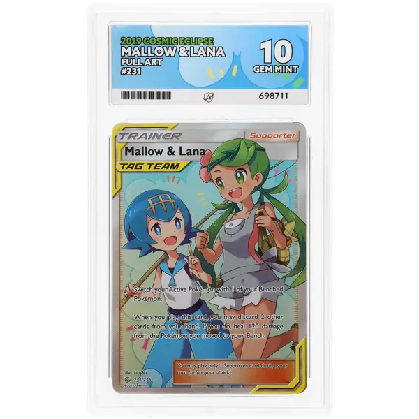 ACE 10 Gem Mint - 2019 Pokemon Cosmic Eclipse Mallow & Lana #231/236