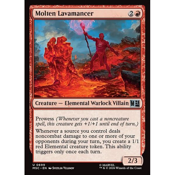 Marvel Super Heroes Commander - 699 - Molten Lavamancer - Uncommon - R - Non-foil (Front)