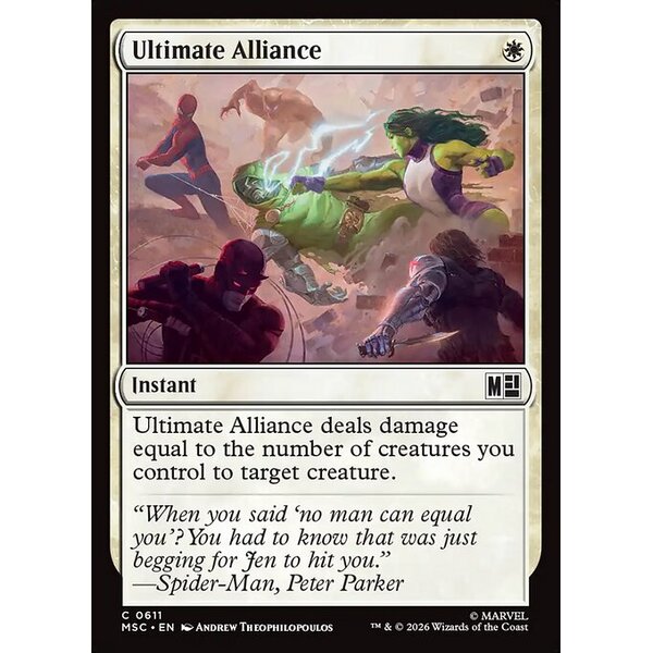 Marvel Super Heroes Commander - 611 - Ultimate Alliance - Common - W - Non-foil (Front)