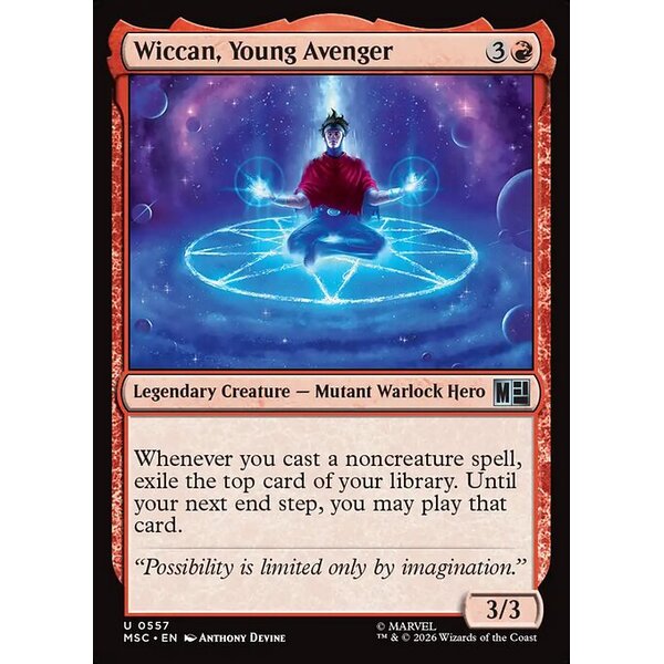 Marvel Super Heroes Commander - 557 - Wiccan, Young Avenger - Uncommon - R - Non-foil (Front)