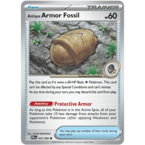Pitch Black - 072/084 - Antique Armor Fossil - Reverse Holo