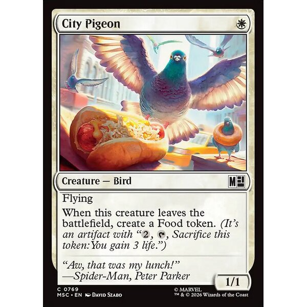 Marvel Super Heroes Commander - 769 - City Pigeon - Common - W - Non-foil (Front)