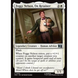 Marvel Super Heroes Commander - 594 - Foggy Nelson, On Retainer - Uncommon - W - Non-foil (Front)