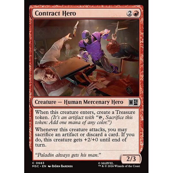 Marvel Super Heroes Commander - 683 - Contract Hero - Common - R - Non-foil (Front)