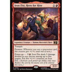 Marvel Super Heroes Commander - 692 - Iron Fist, Hero for Hire - Rare - R - Non-foil (Front)