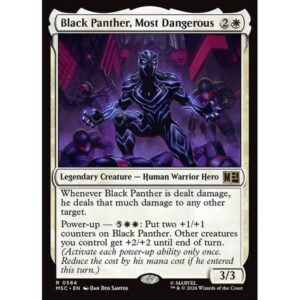Marvel Super Heroes Commander - 584 - Black Panther, Most Dangerous - Rare - W - Non-foil (Front)