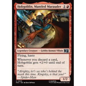 Marvel Super Heroes Commander - 805 - Hobgoblin, Mantled Marauder - Uncommon - R - Non-foil (Front)