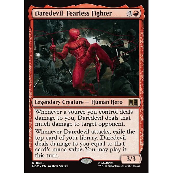 Marvel Super Heroes Commander - 685 - Daredevil, Fearless Fighter - Rare - R - Non-foil (Front)