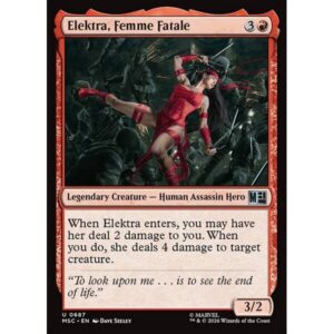 Marvel Super Heroes Commander - 687 - Elektra, Femme Fatale - Uncommon - R - Non-foil (Front)