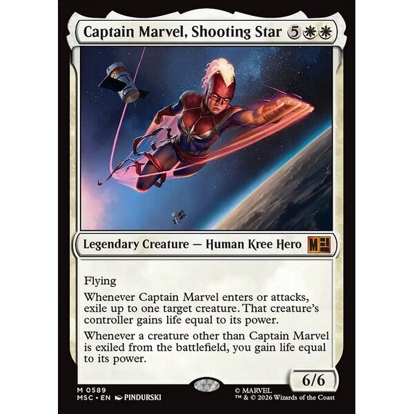Marvel Super Heroes Commander - 589 - Captain Marvel, Shooting Star - Mythic - W - Non-foil (Front)