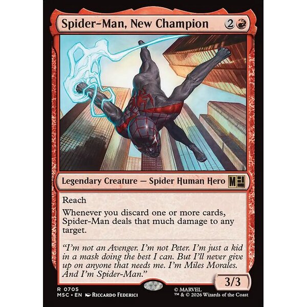 Marvel Super Heroes Commander - 705 - Spider-Man, New Champion - Rare - R - Non-foil (Front)