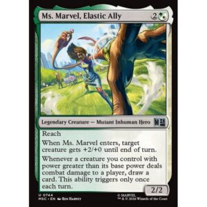Marvel Super Heroes Commander - 744 - Ms. Marvel, Elastic Ally - Uncommon - WG - Non-foil (Front)