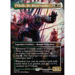 Marvel Super Heroes Commander - 7 - T'Challa, the Black Panther - Mythic - WG - Non-foil (Front)