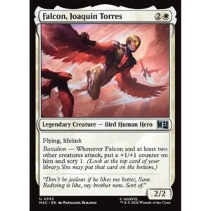 Marvel Super Heroes Commander - 593 - Falcon, Joaquin Torres - Uncommon - W - Non-foil (Front)