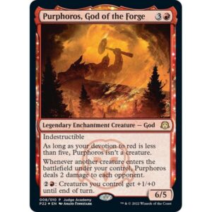 Judge Gift Cards 2022 - 8 - Purphoros, God of the Forge - Rare - R - Foil - Promo
