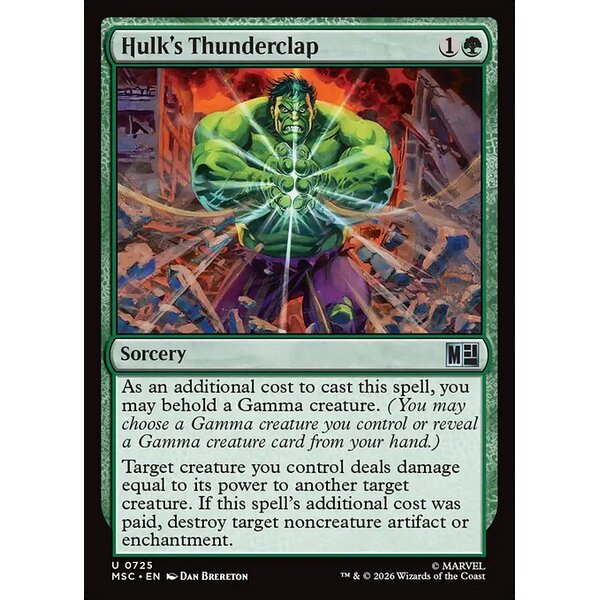 Marvel Super Heroes Commander - 725 - Hulk's Thunderclap - Uncommon - G - Non-foil (Front)