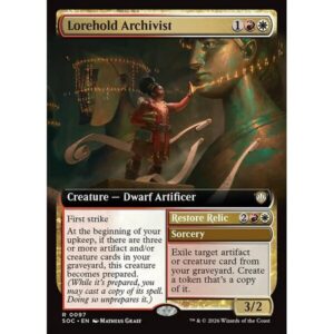 Secrets of Strixhaven Commander - 97 - Lorehold Archivist // Restore Relic - Rare - WR - Non-foil (Front)