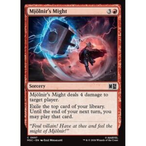 Marvel Super Heroes Commander - 697 - Mjölnir's Might - Common - R - Non-foil (Front)