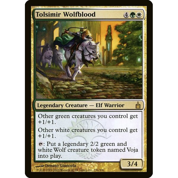 Ravnica: City of Guilds - 236 - Tolsimir Wolfblood - Rare - WG - Non-foil (Front)
