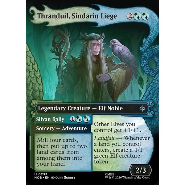 The Hobbit - 233 - Thranduil, Sindarin Liege // Silvan Rally - Uncommon - UG - Non-foil (Front)