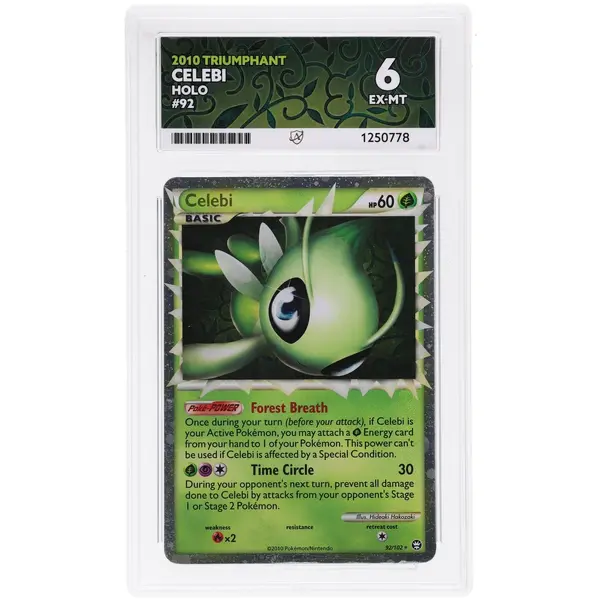 ACE 6 Excellent - 2010 Pokemon Triumphant Celebi #92/102
