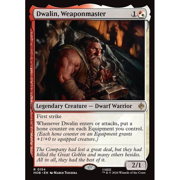 The Hobbit - 154 - Dwalin, Weaponmaster - Rare - WR - Non-foil (Front)