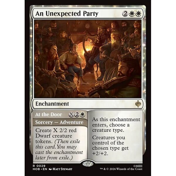 The Hobbit - 29 - An Unexpected Party // At the Door - Rare - W - Non-foil (Front)