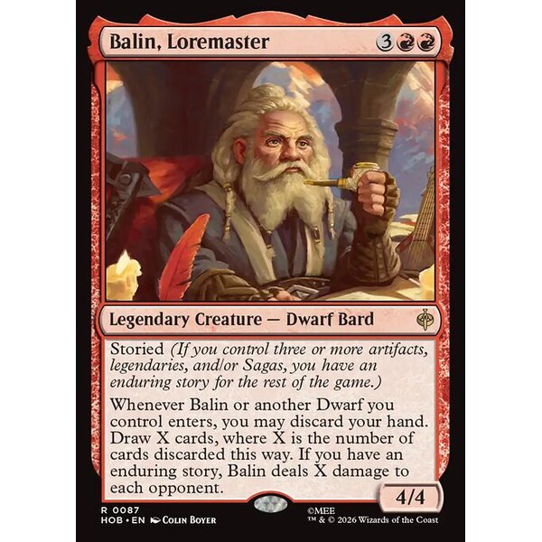 The Hobbit - 87 - Balin, Loremaster - Rare - R - Non-foil (Front)
