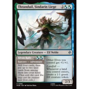 The Hobbit - 166 - Thranduil, Sindarin Liege // Silvan Rally - Uncommon - UG - Non-foil (Front)