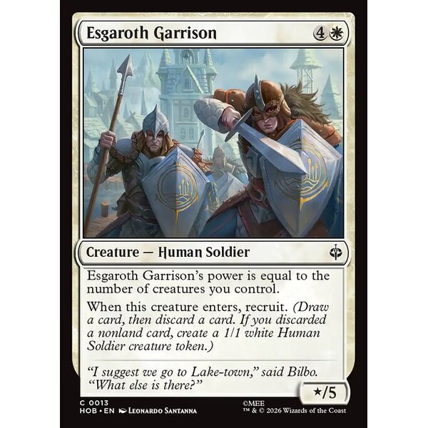 The Hobbit - 13 - Esgaroth Garrison - Common - W - Non-foil (Front)