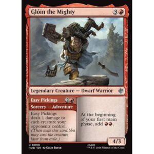 The Hobbit - 99 - Glóin the Mighty // Easy Pickings - Uncommon - R - Non-foil (Front)
