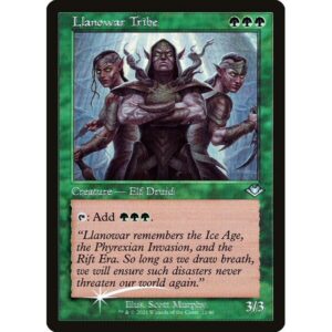 Modern Horizons 1 Timeshifts - 22 - Llanowar Tribe - Uncommon - G - Foil Etched (Front)