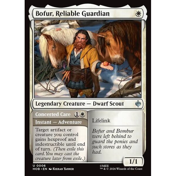 The Hobbit - 6 - Bofur, Reliable Guardian // Concerted Care - Uncommon - W - Non-foil (Front)