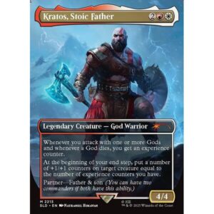 Secret Lair Drop - 2213 - Kratos, Stoic Father - Mythic - WR - Non-foil (Front)