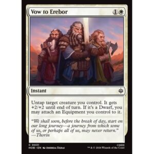 The Hobbit - 31 - Vow to Erebor - Common - W - Non-foil (Front)