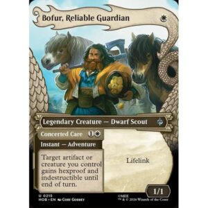The Hobbit - 215 - Bofur, Reliable Guardian // Concerted Care - Uncommon - W - Non-foil (Front)