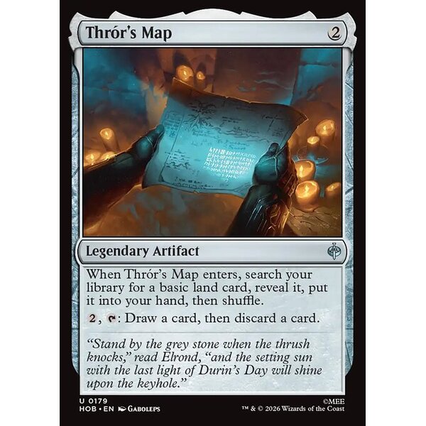 The Hobbit - 179 - Thrór's Map - Uncommon - C - Non-foil (Front)