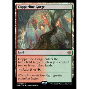 Phyrexia: All Will Be One Promos - 249p - Copperline Gorge - Rare - C - Foil - Promo